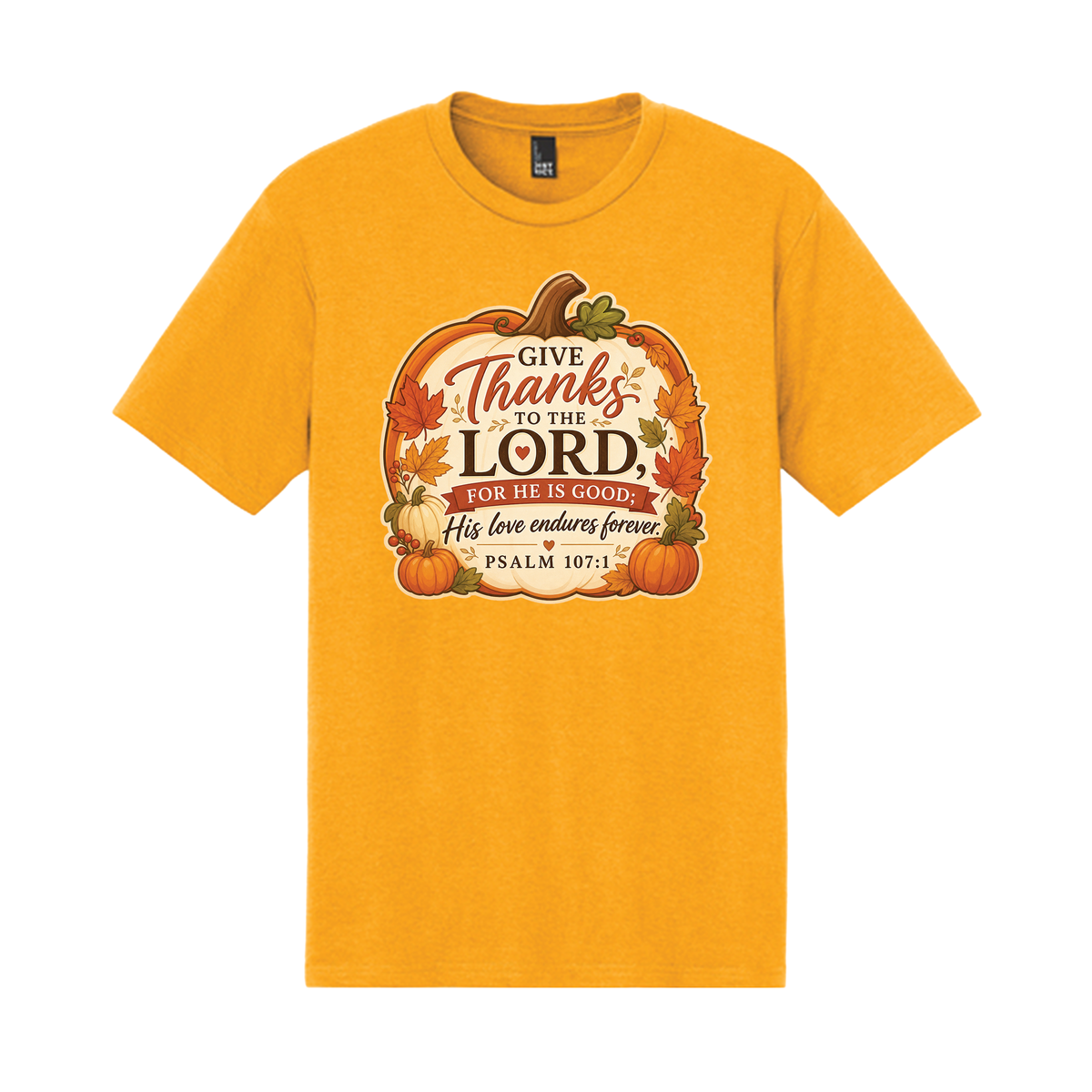 Thankgiving Psalm 107:1 Tri-Blend Shirt