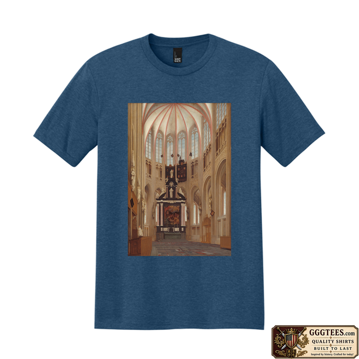Cathedral of Saint John at ’s-Hertogenbosch by Pieter Jansz Saenredam Tri-Blend Shirt